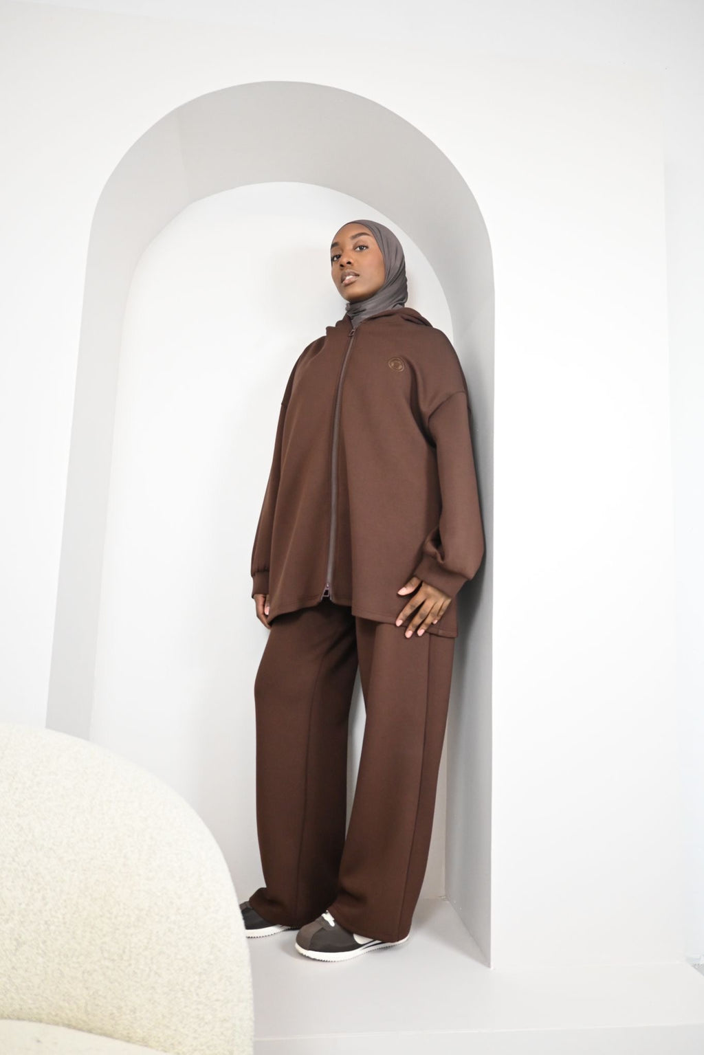 Ensemble Sahar à l’allure Sport&Chic - Marron