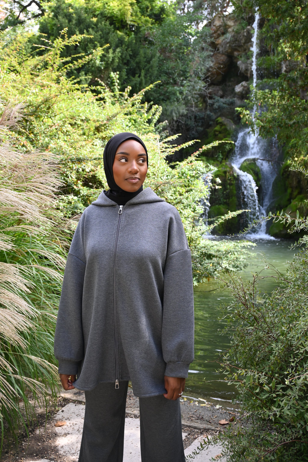 Sahar – Ensemble à l’allure sport-chic - GRIS CHINÉ