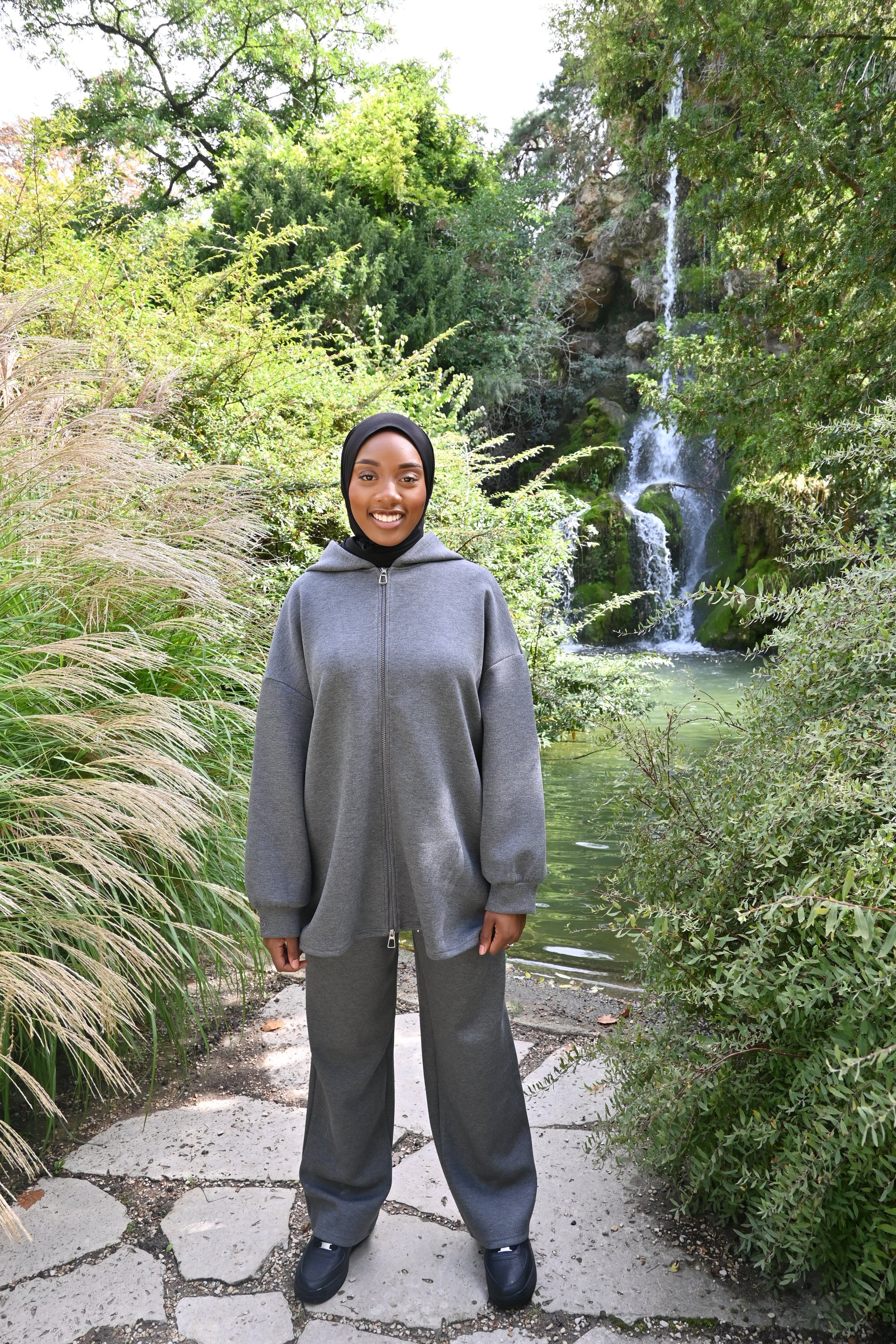 Sahar – Ensemble à l’allure sport-chic - GRIS CHINÉ