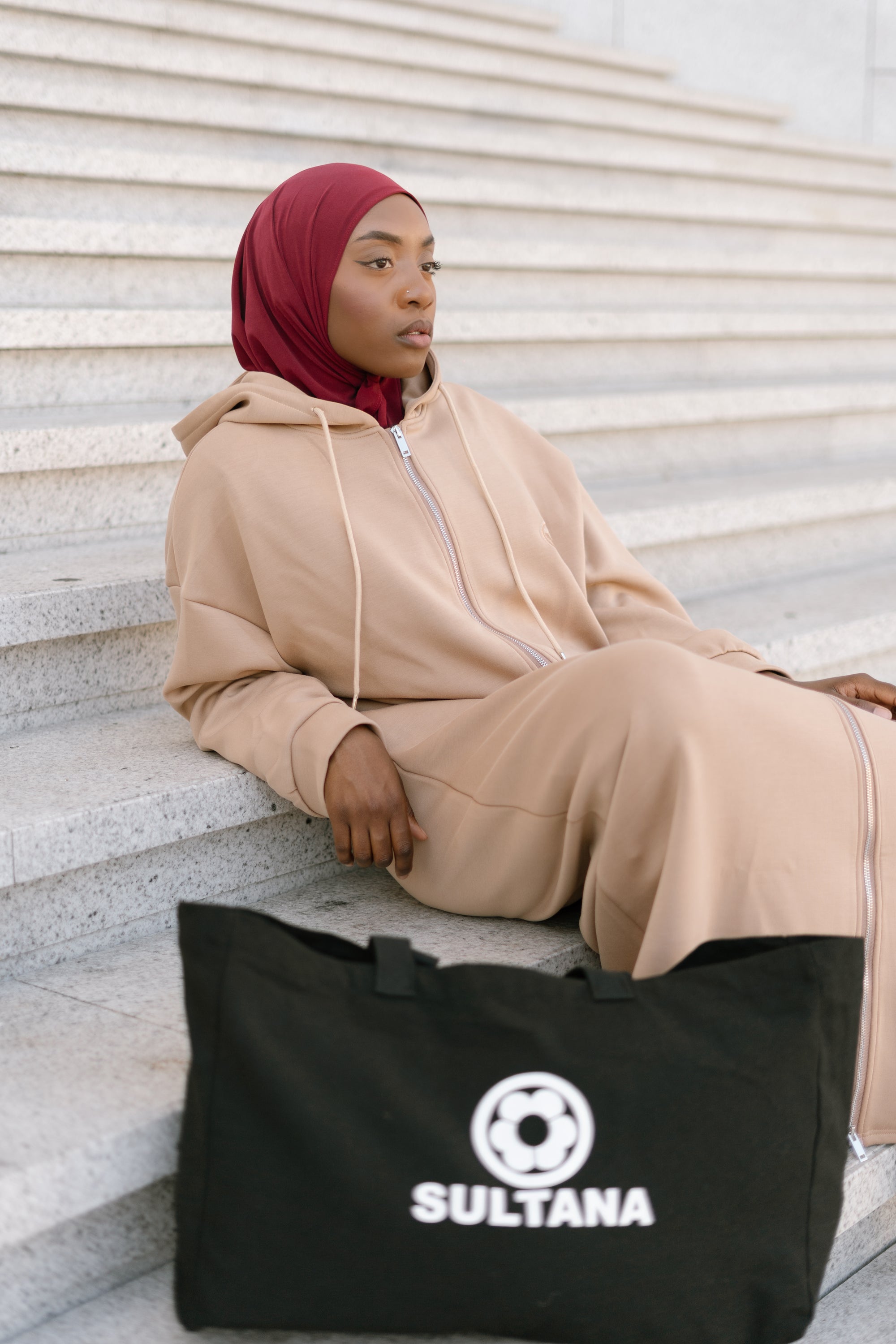 L’Intemporelle – Veste longue minimaliste - BEIGE