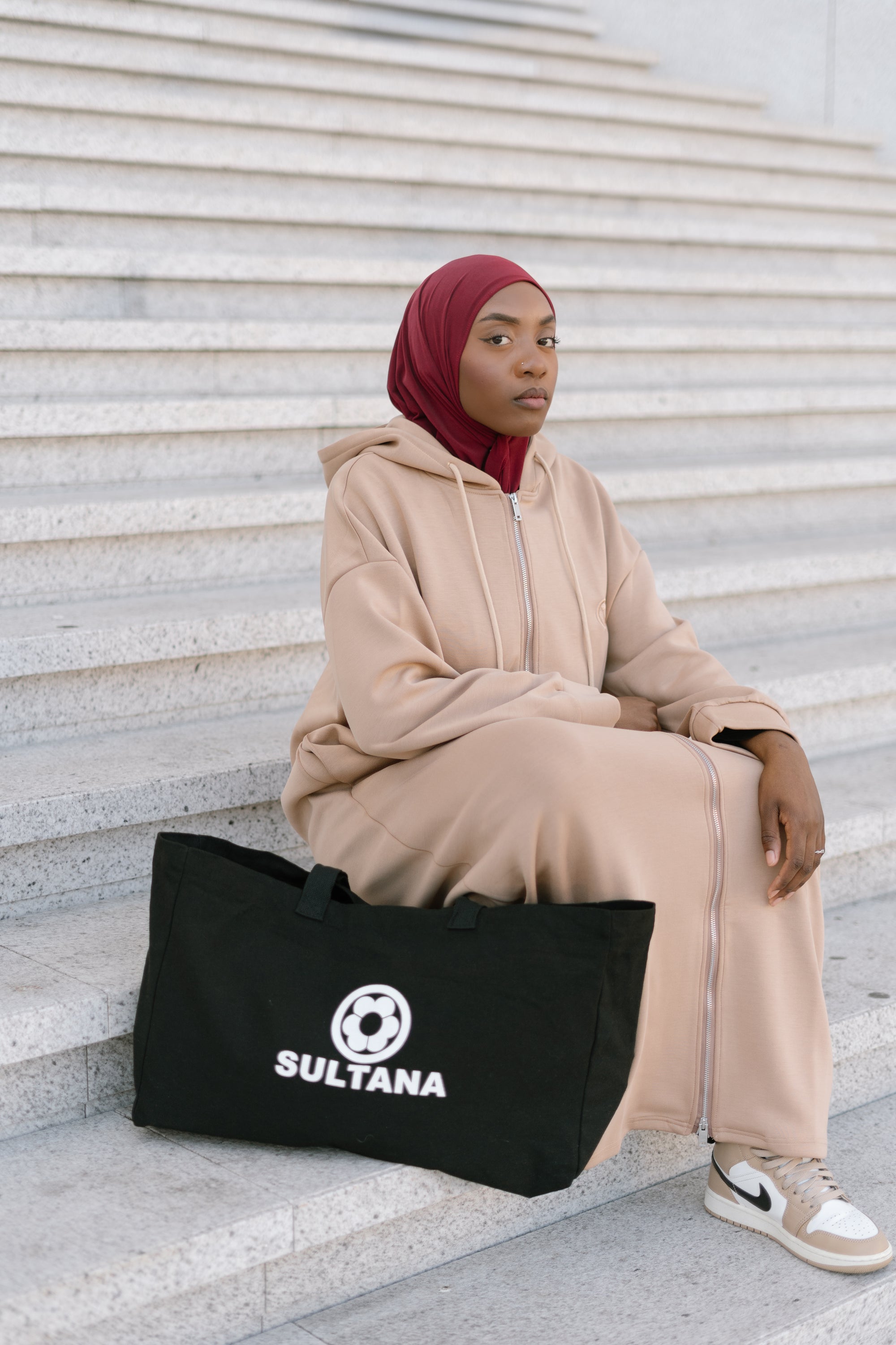 L’Intemporelle – Veste longue minimaliste - BEIGE