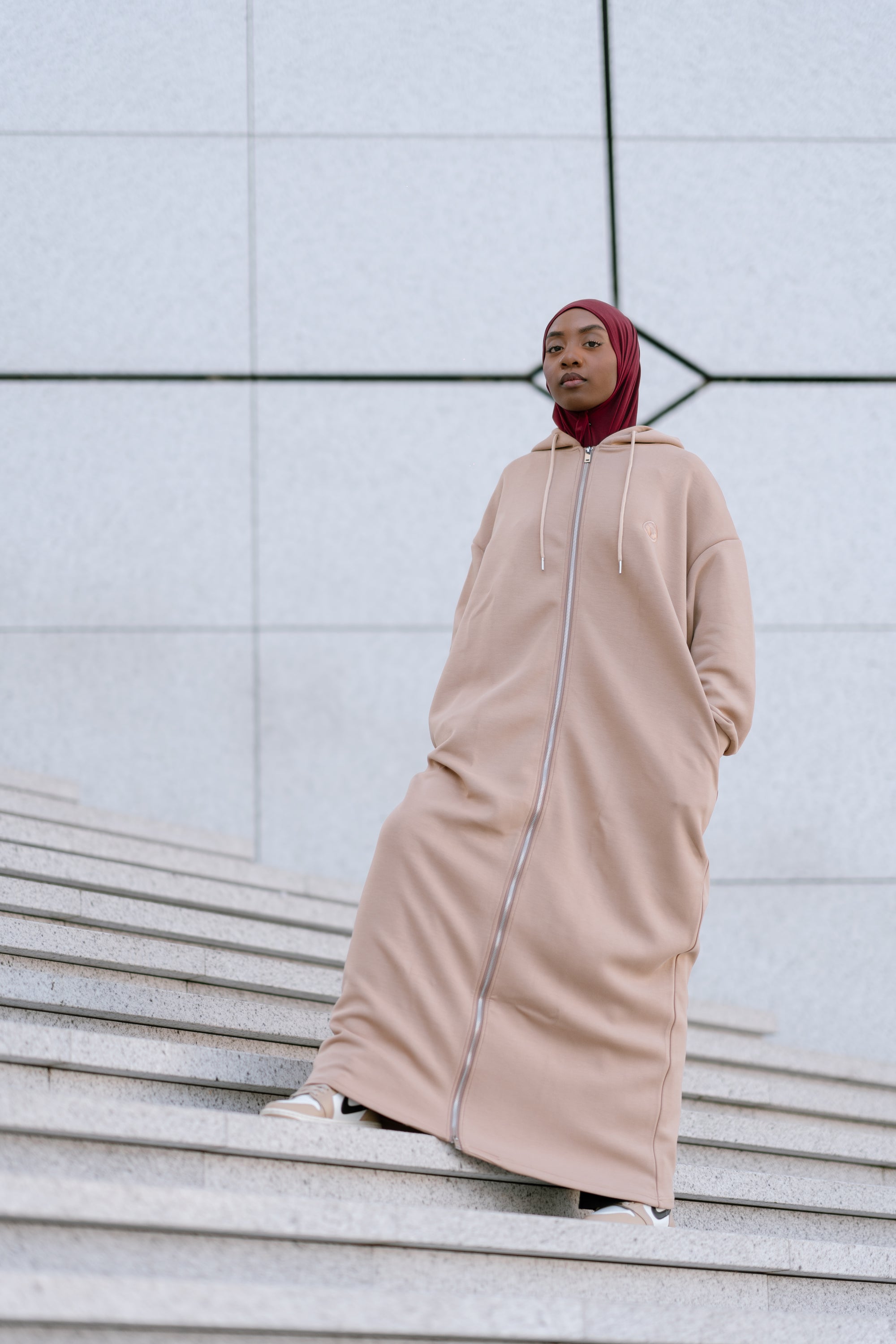 L’Intemporelle – Veste longue minimaliste - BEIGE