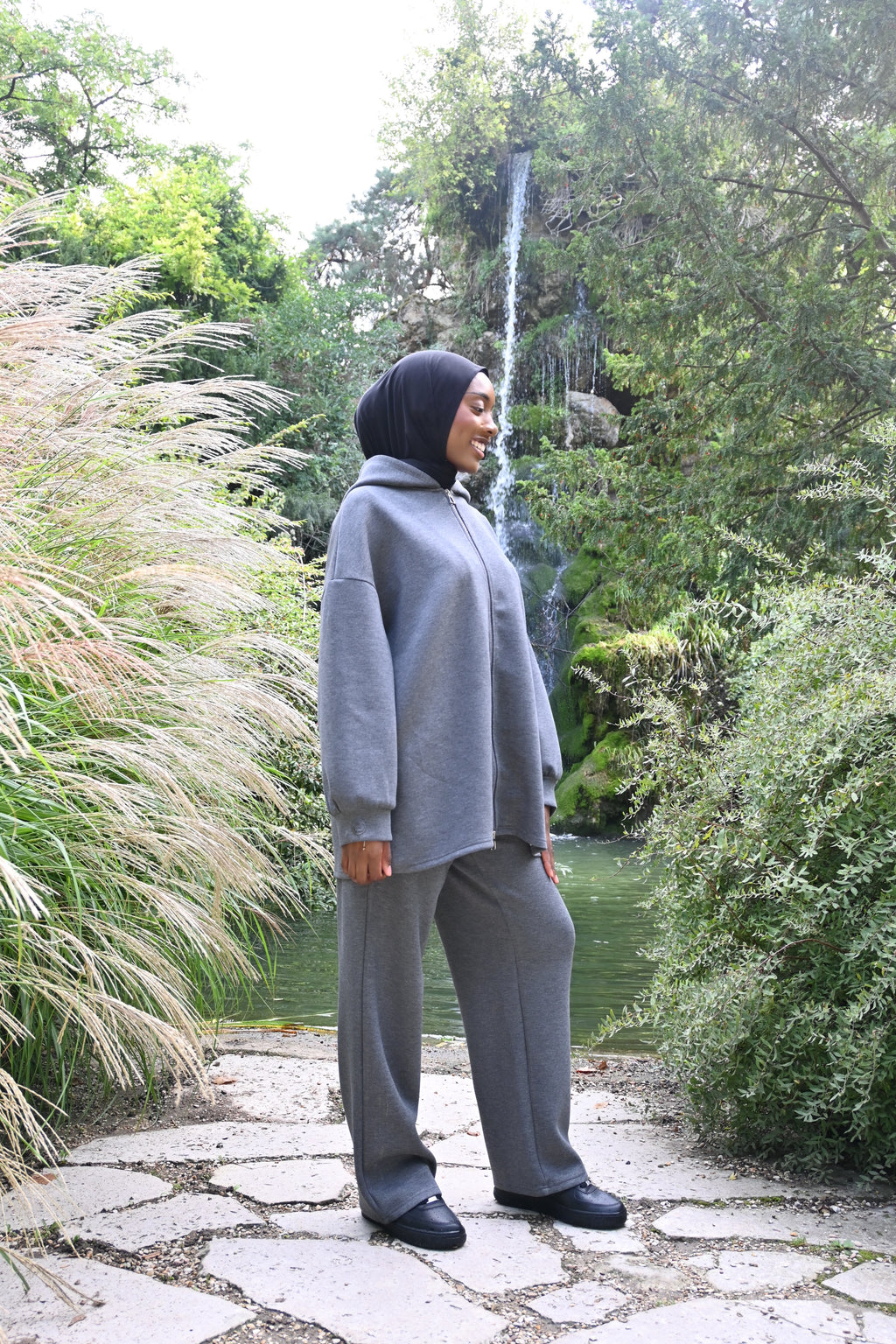 Sahar – Ensemble à l’allure sport-chic - GRIS CHINÉ