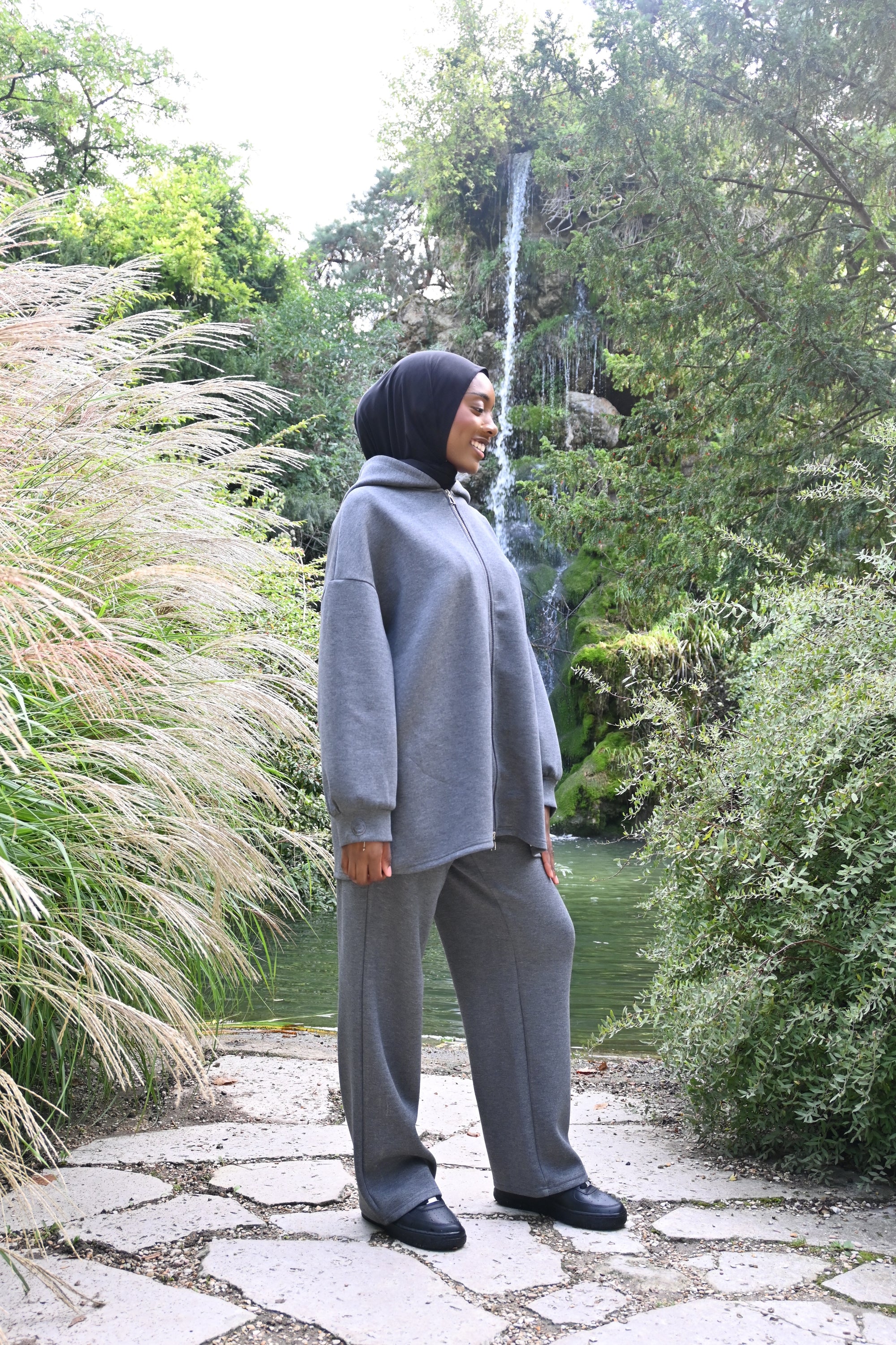 Sahar – Ensemble à l’allure sport-chic - GRIS CHINÉ